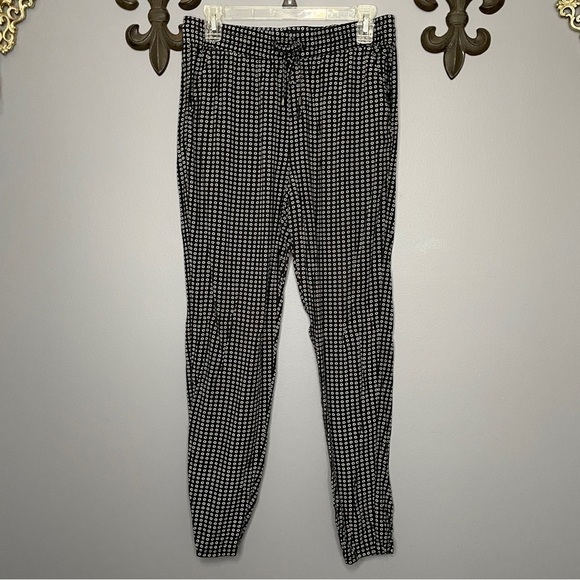 Faded Glory drawstring elastic waist daisy floral pattern bohemian pants size S - Picture 1 of 6